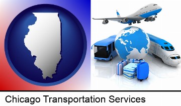 air, bus, and rail transportation services in Chicago, IL