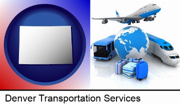 air, bus, and rail transportation services in Denver, CO
