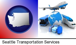 air, bus, and rail transportation services in Seattle, WA