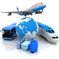 air, bus, and rail transportation services