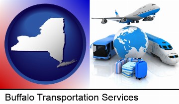 air, bus, and rail transportation services in Buffalo, NY