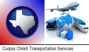 air, bus, and rail transportation services in Corpus Christi, TX