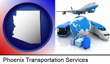 air, bus, and rail transportation services in Phoenix, AZ